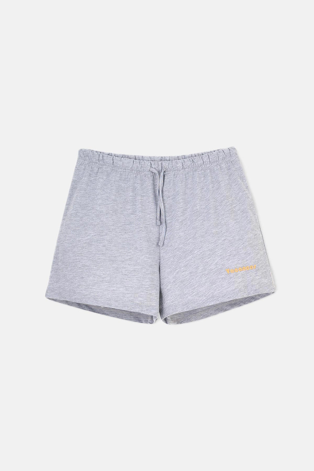 Gri Melanj-Lacivert Baskı Detaylı 2'li Şort Pijama Altı