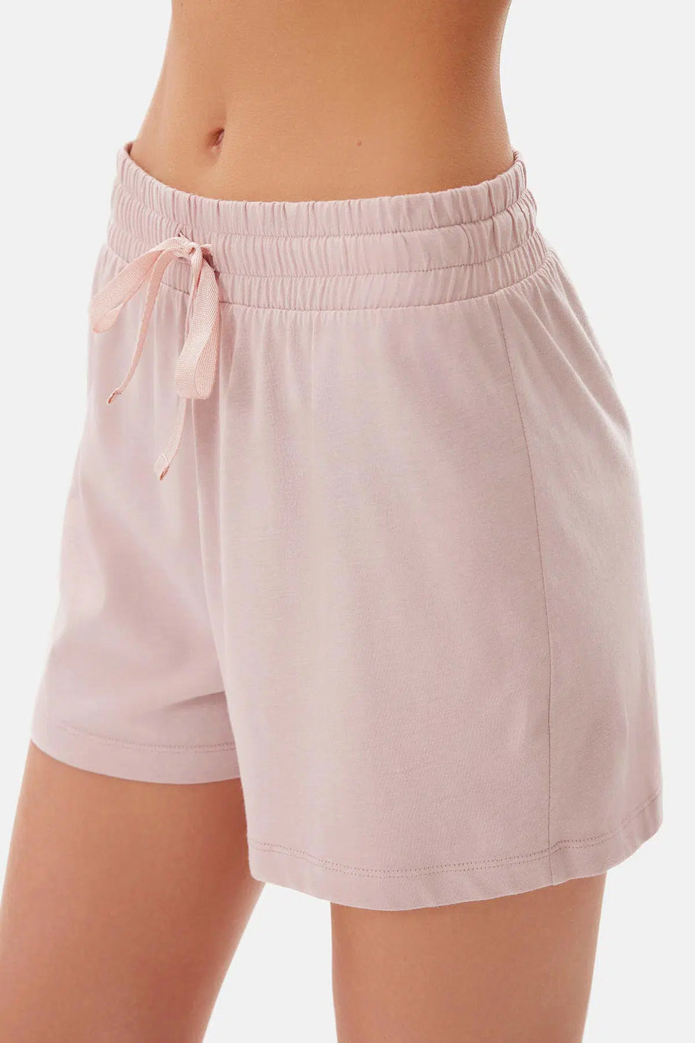 Pembe Kayık Yaka Celliant Şortlu Pijama Takımı