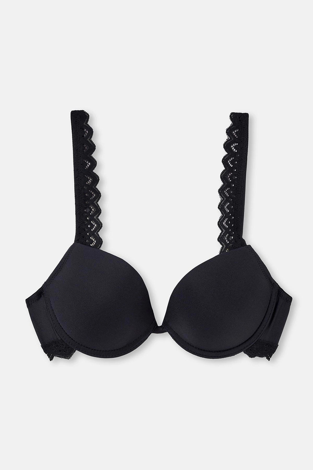 Siyah Dantel Detaylı Premıum Basıc Dolgulu Sütyen