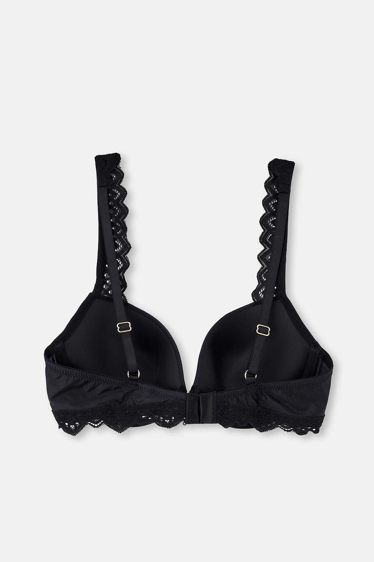 Siyah Dantel Detaylı Premıum Basıc Dolgulu Sütyen