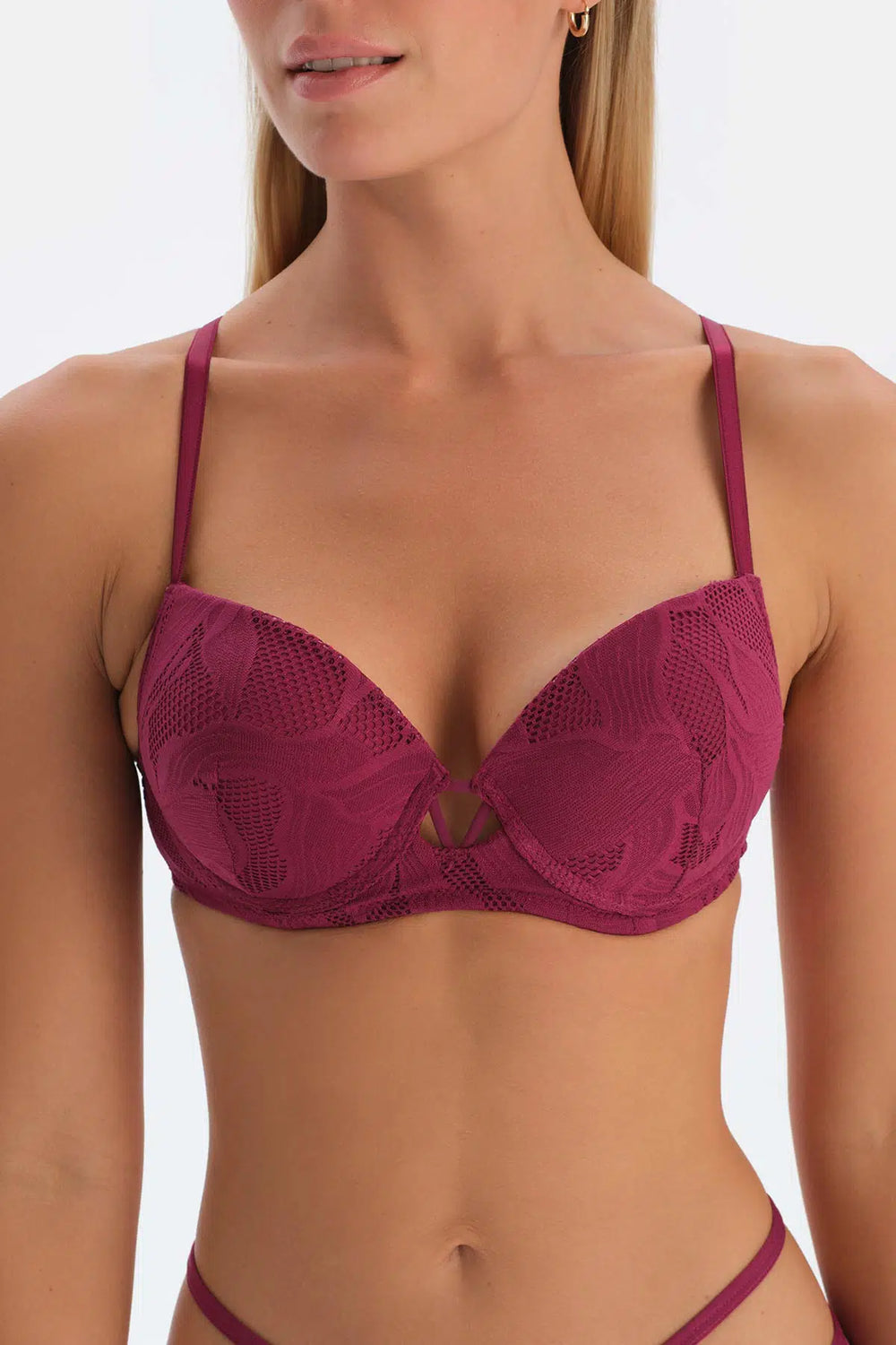 Mürdüm Önü Detaylı Balenli Dolgulu Sütyen