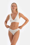 Kırık Beyaz Micromodal Thong Külot