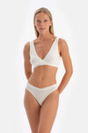 Kırık Beyaz Micromodal Thong Külot