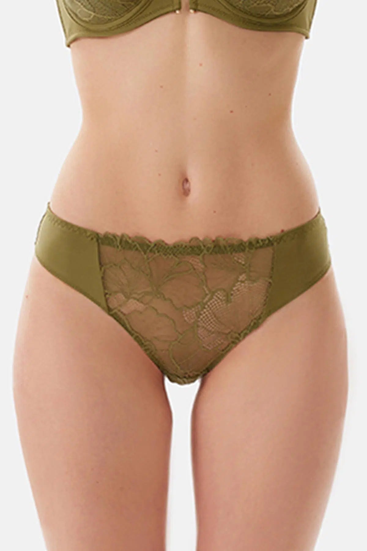 Haki Dantelli Brazılıan Külot