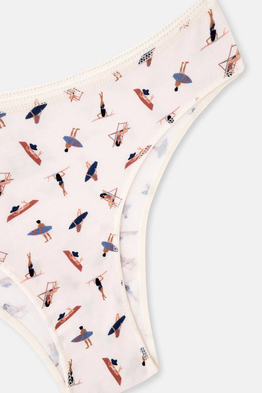 Multicolor Kadın 3'lü Desenli Normal Bel Brazilian Külot