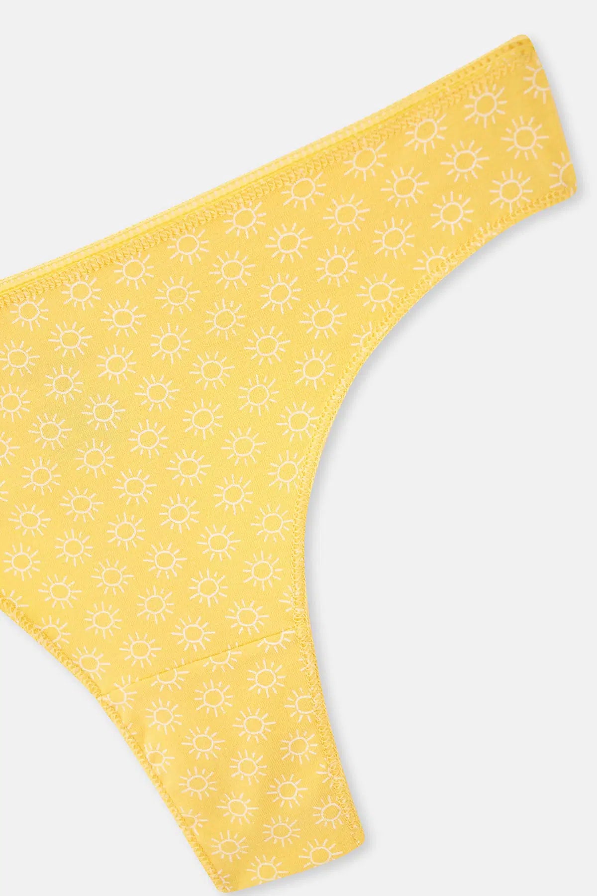 Multicolor Kadın 3'lü Çiçek Desenli Thong Külot