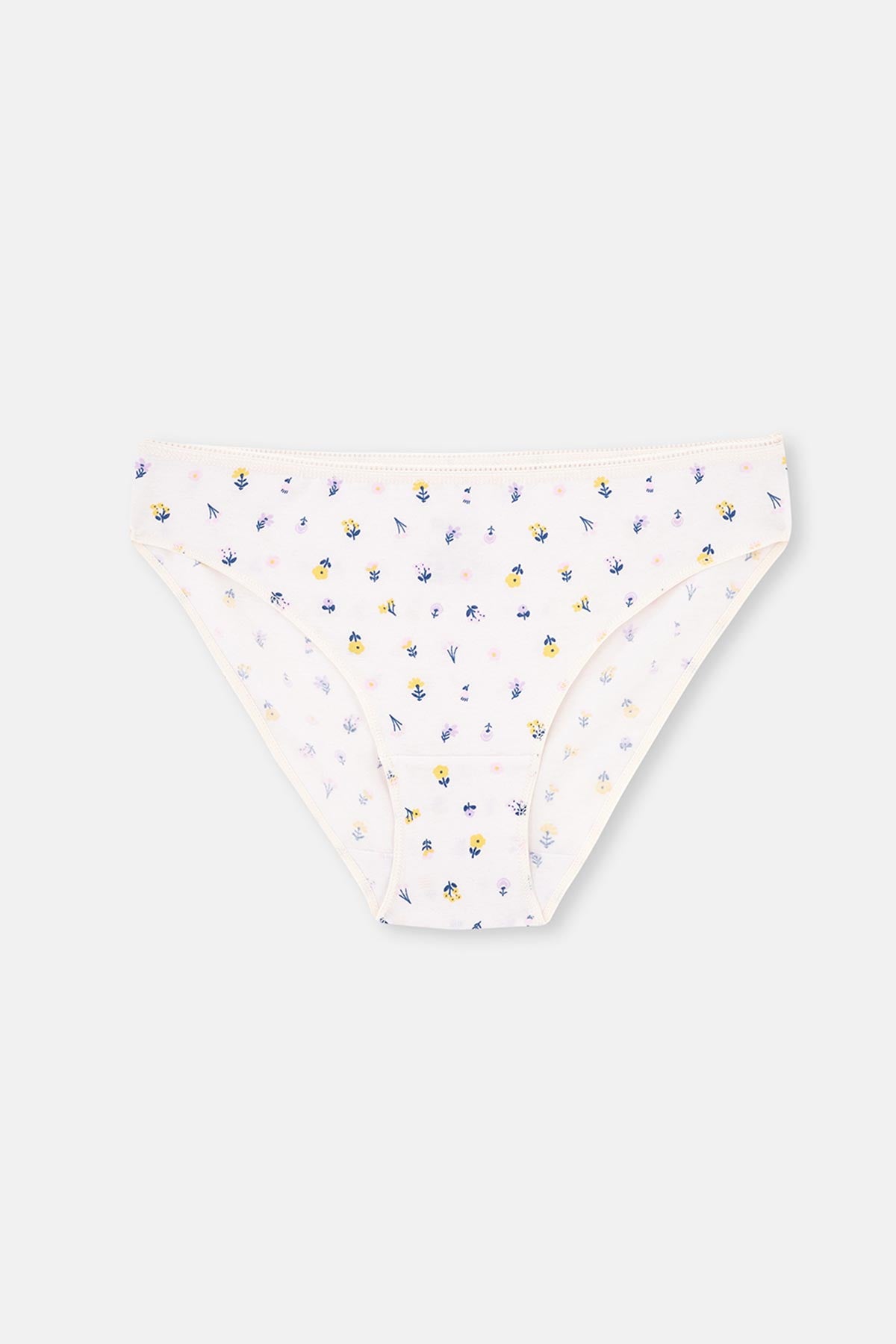 Multicolor Kadın 3'iü Çiçek Desenli Brief Külot