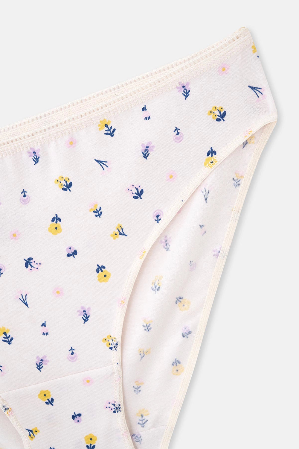 Multicolor Kadın 3'iü Çiçek Desenli Brief Külot