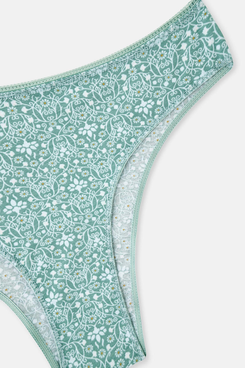 Multicolor Kadın 3'lü Desenli Pamuklu Brazilian Külot