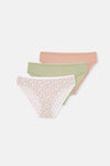 Multicolor 3'lü Desenli Brief Külot
