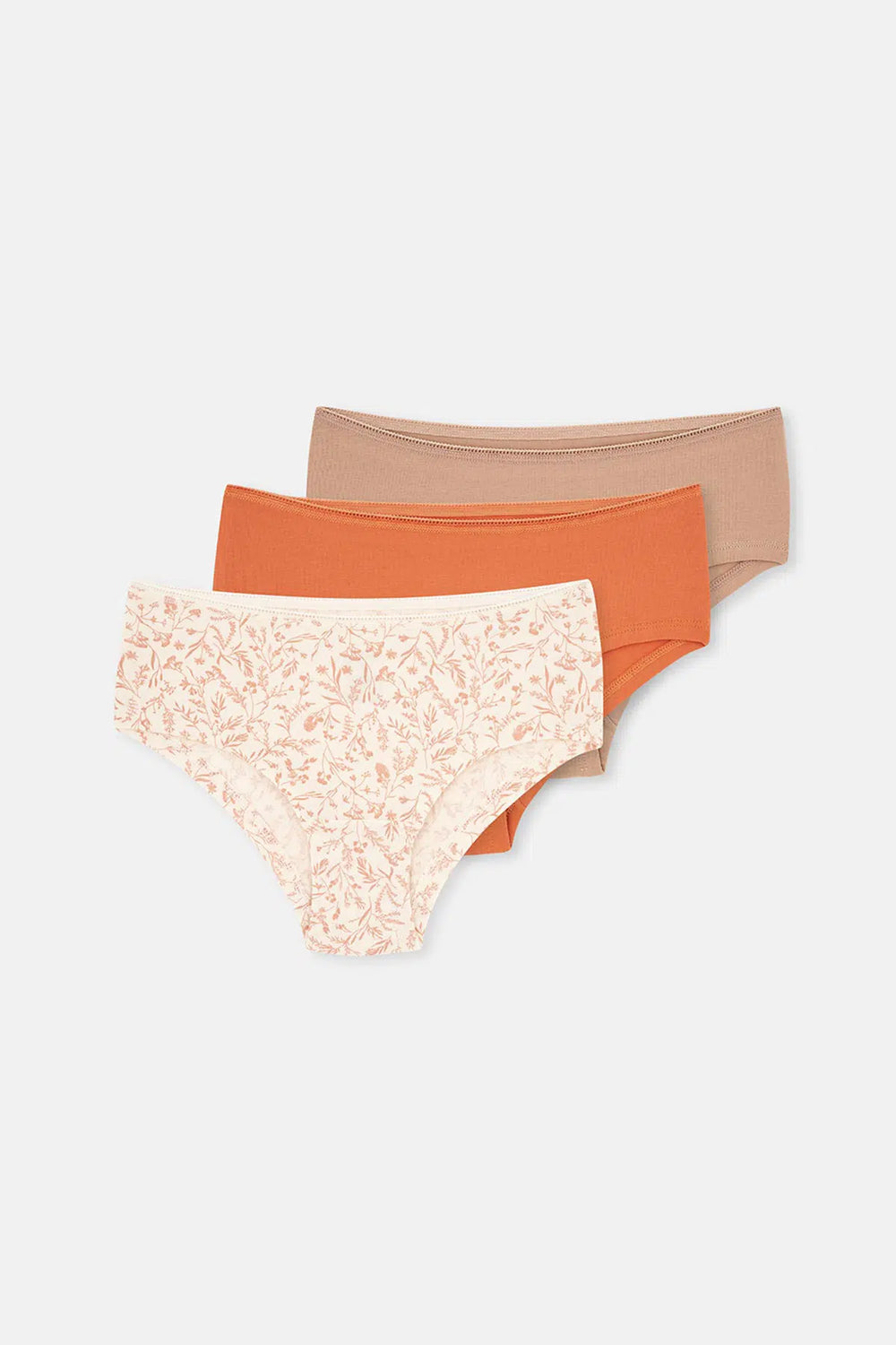 Multicolor Kadın 3'Lü Desenli Hıpster Külot