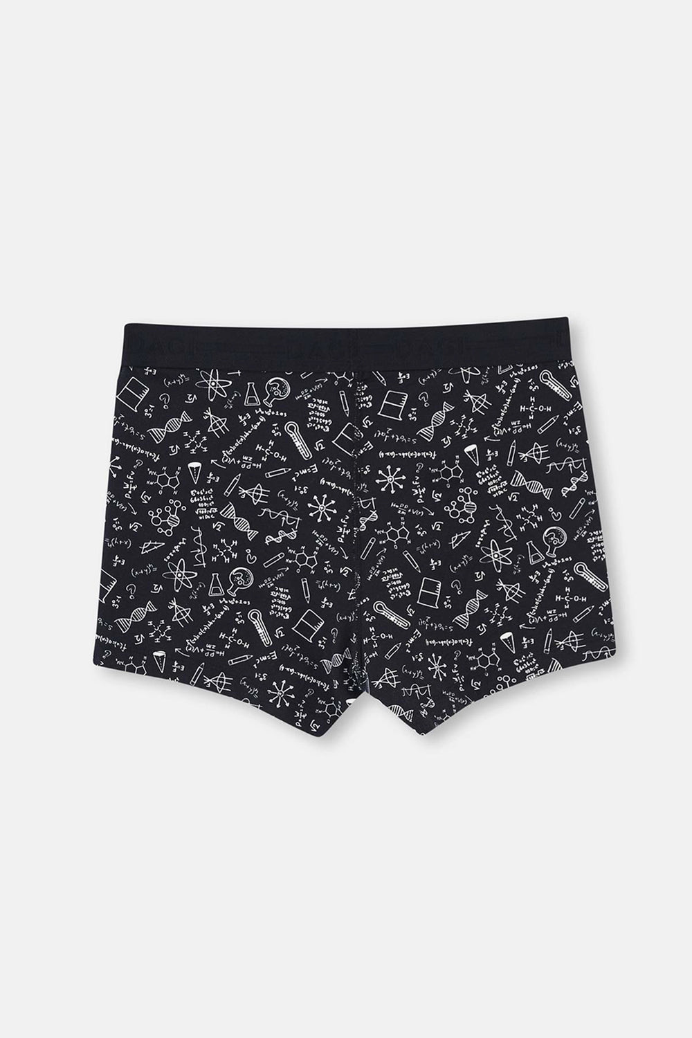 Siyah Pamuklu Desenli Boxer