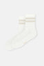 Ekru Kadın Sim Desenli Spor Çorap