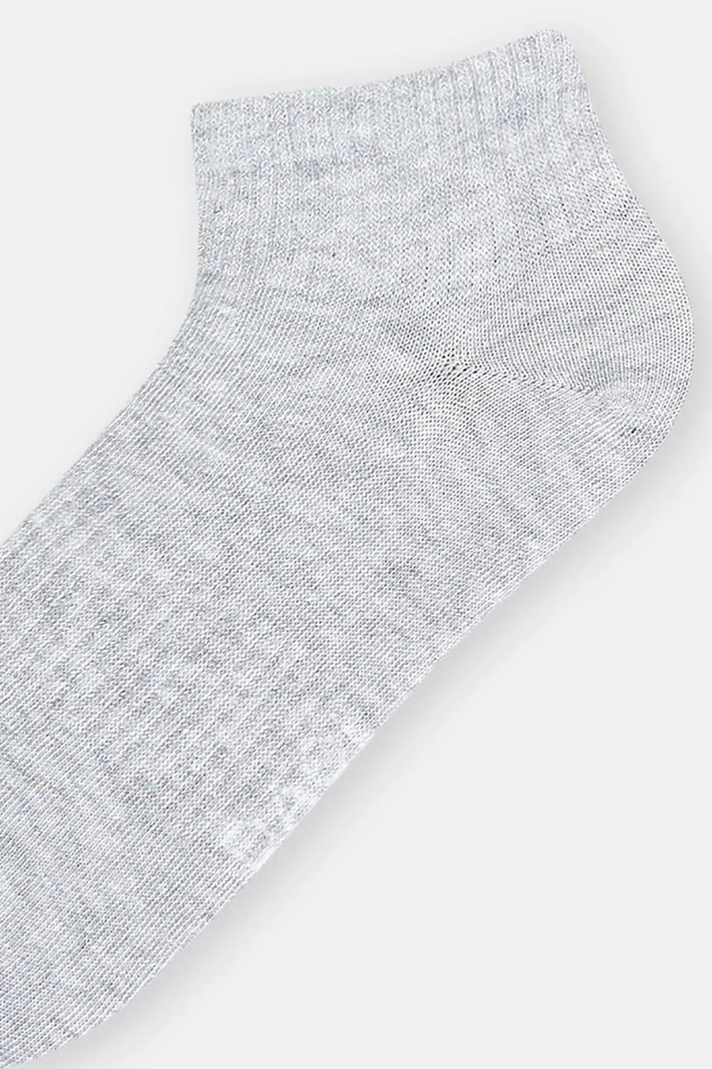 Beyaz-Gri Kadın Düz Spor Çorap 2'Li