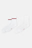 Beyaz Kadın Çizgi Desen Spor Çorap 2'Li