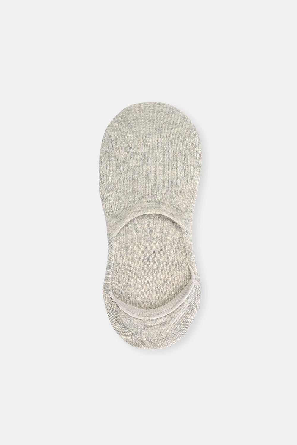 Beyaz-Gri Melanj-Siyah Kadın 3'Lü Pamuklu Rıb Dokulu Görünmez Çorap