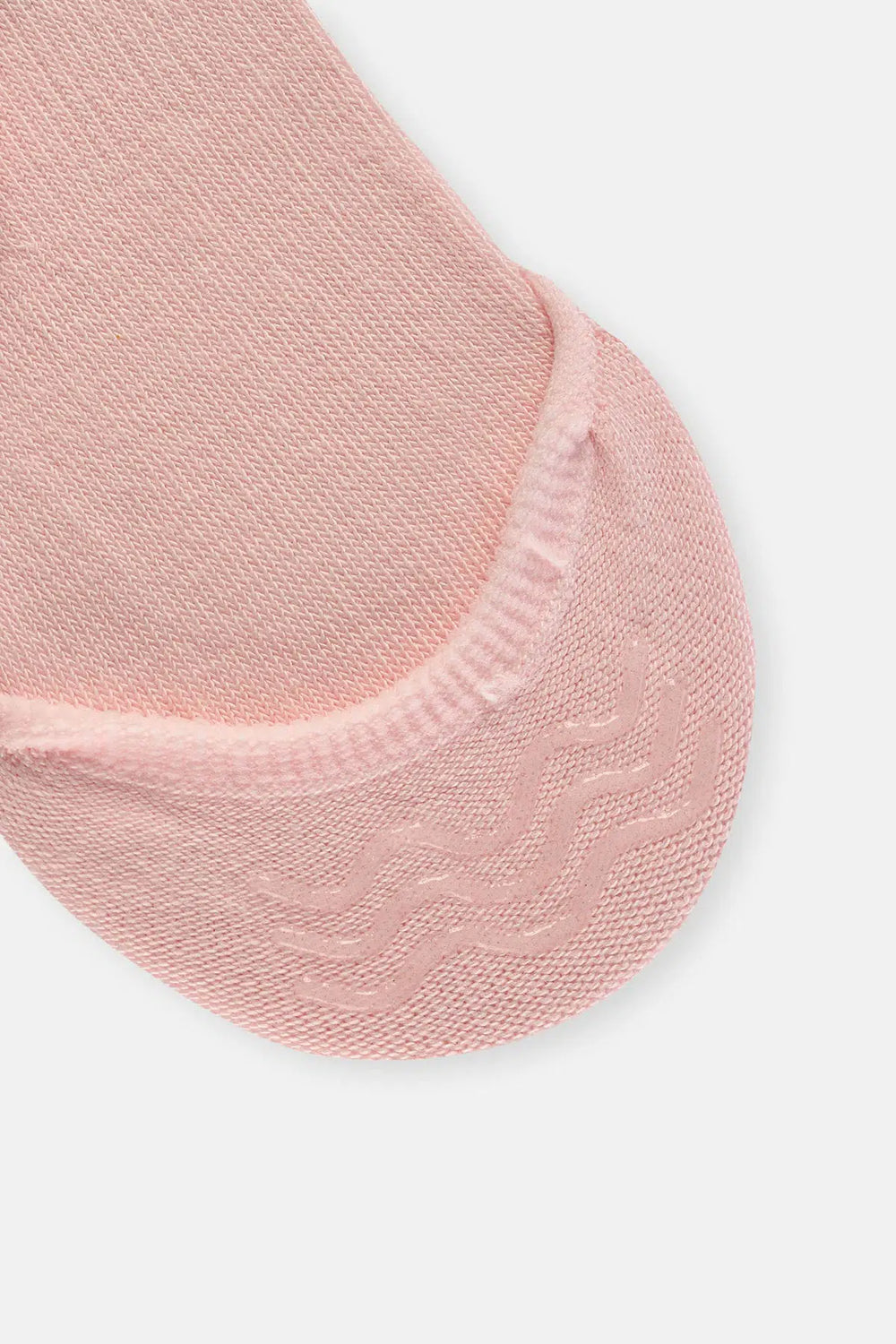 Bej-Pembe Kadın 2'Li Pamuklu Rıb Dokulu Görünmez Çorap