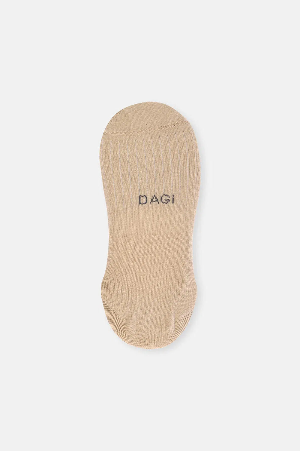 Bej-Pembe Kadın 2'Li Pamuklu Rıb Dokulu Görünmez Çorap