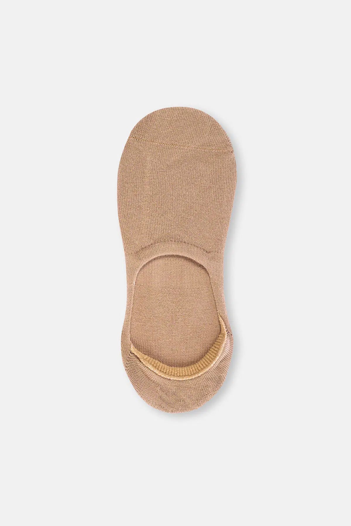 Beyaz-Siyah-Ten Kadın 3'Lü Pamuklu Basıc Görünmez Çorap