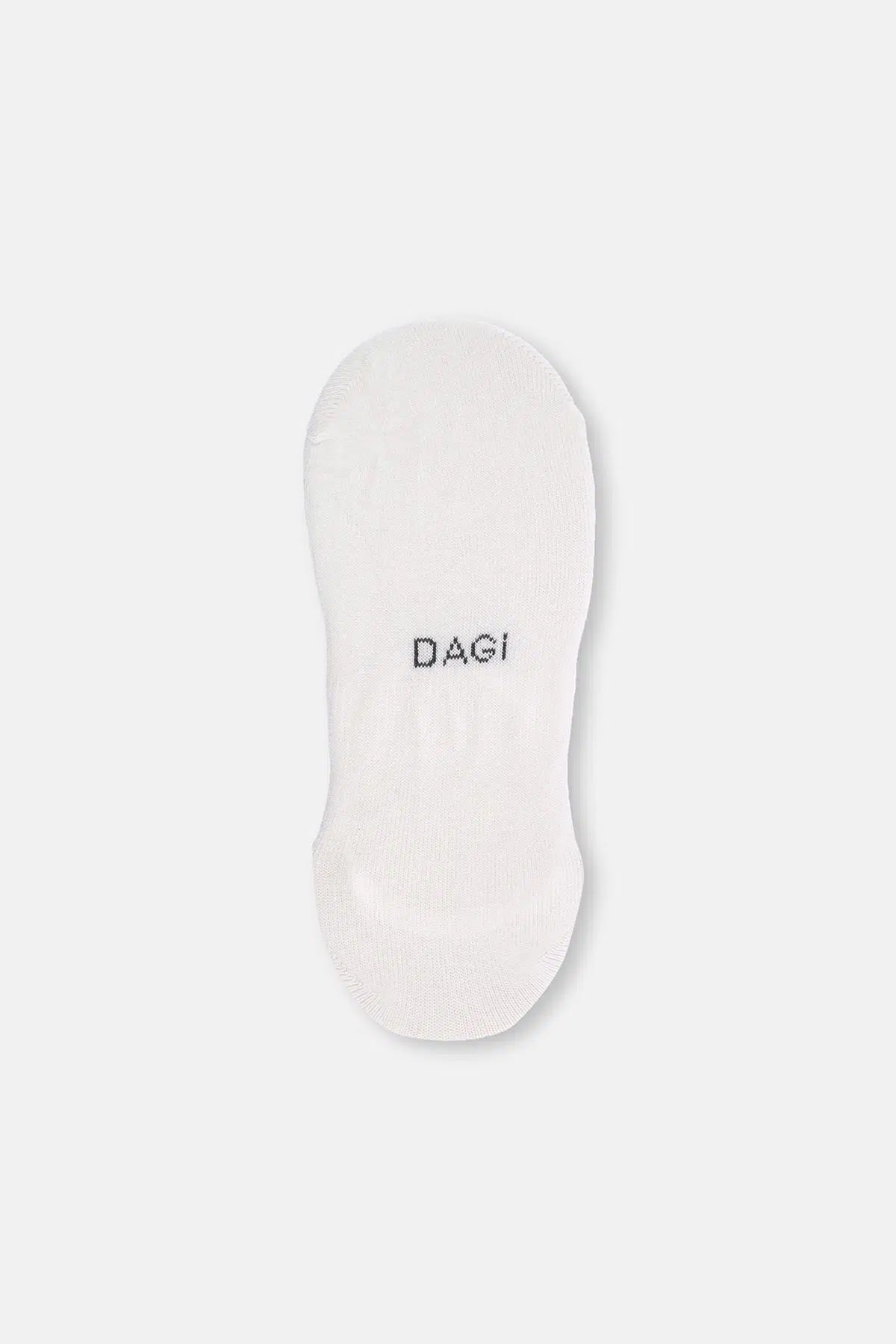 Beyaz-Siyah-Ten Kadın 3'Lü Pamuklu Basıc Görünmez Çorap