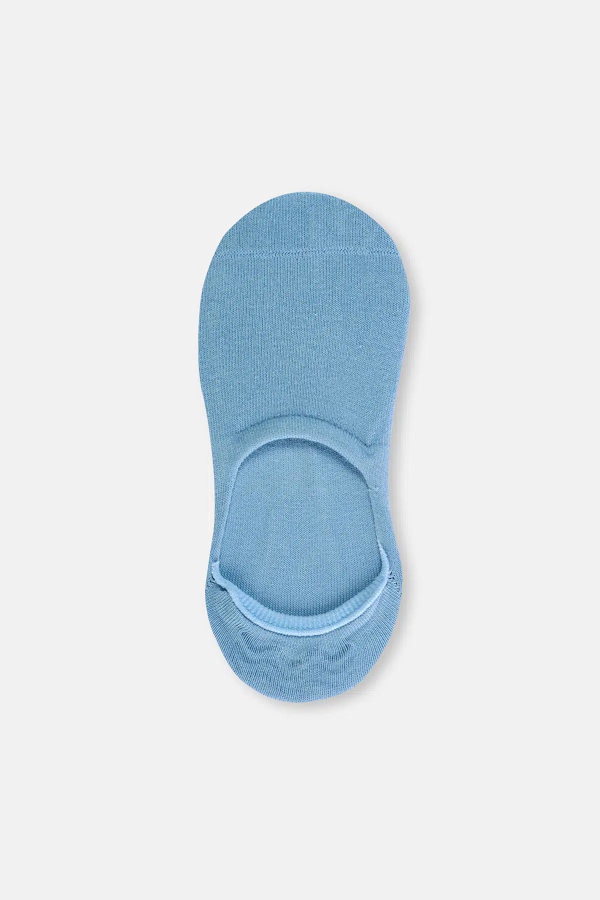 Mavi-Turuncu Kadın 2'Li Pamuklu Basıc Görünmez Çorap