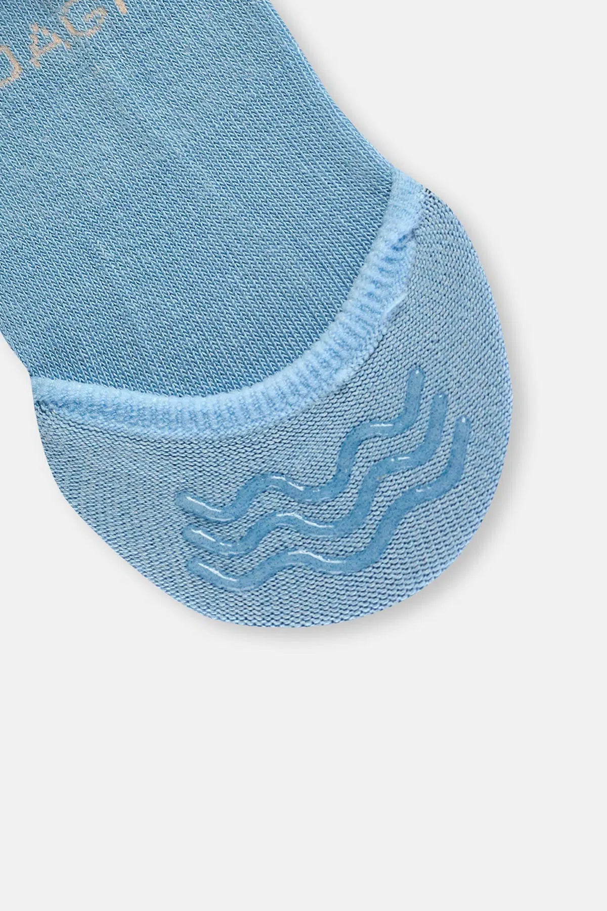 Mavi-Turuncu Kadın 2'Li Pamuklu Basıc Görünmez Çorap