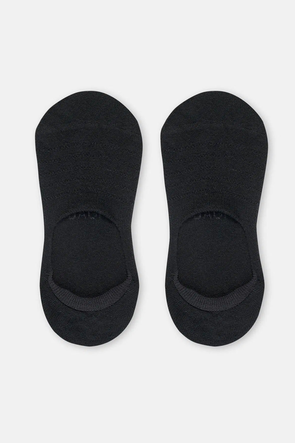 Siyah Kadın Pamuklu Transparan Detay Görünmez Çorap