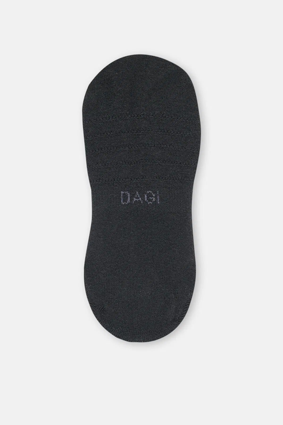 Siyah Kadın Pamuklu Transparan Detay Görünmez Çorap