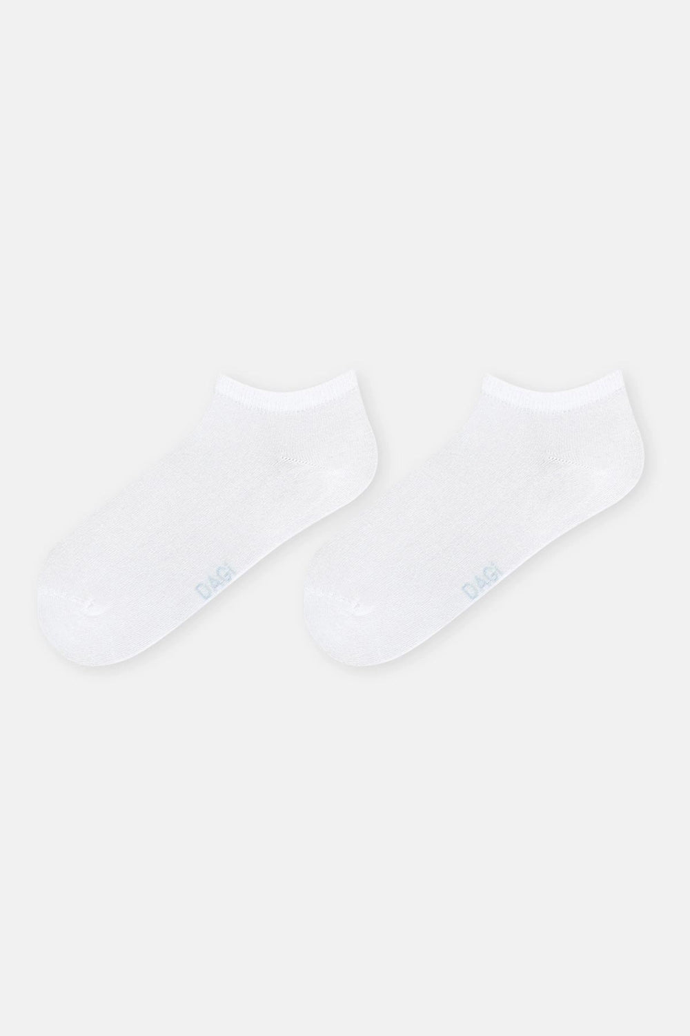 Beyaz-Mavi Kadın 2'Li Bambu Basıc Patik Çorap