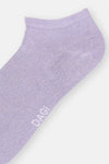 Beyaz-Lila Kadın 2'Li Bambu Basıc Patik Çorap
