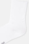 Beyaz Kadın Modal Lastiksiz Basıc Soket Çorap