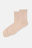 Sütlü Kahve Kadın Modal Lastiksiz Basıc Soket Çorap