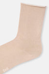 Sütlü Kahve Kadın Modal Lastiksiz Basıc Soket Çorap