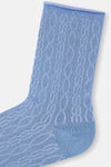 Mavi Kadın Modal Jakar Örgü Desen Soket Çorap