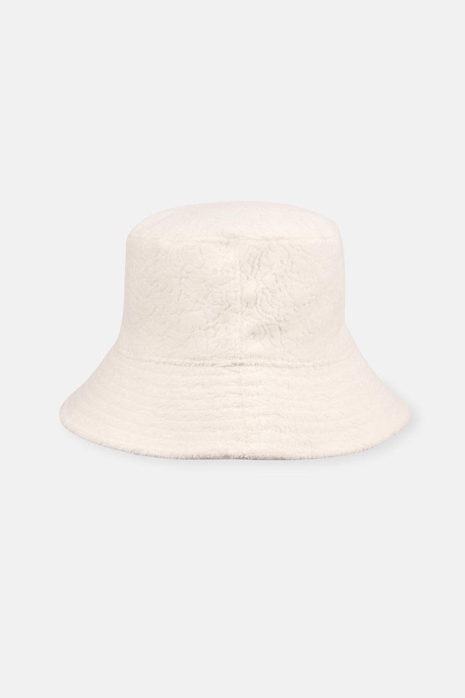 Ekru Desenli Bucket Şapka