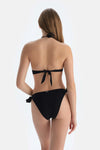 Siyah Kalın Bağcıklı Bikini Alt