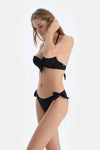 Siyah Kalın Bağcıklı Bikini Alt