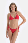 Kırmızı Düşük Bel Spagetti Bikini Altı