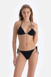 Siyah Düşük Bel Spagetti Bikini Altı