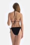 Siyah Düşük Bel Spagetti Bikini Altı
