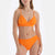 Turuncu Yanı Büzgülü Bikini Alt
