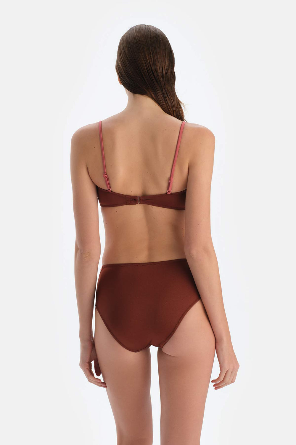 Kahverengi Yüksek Bel Bikini Alt