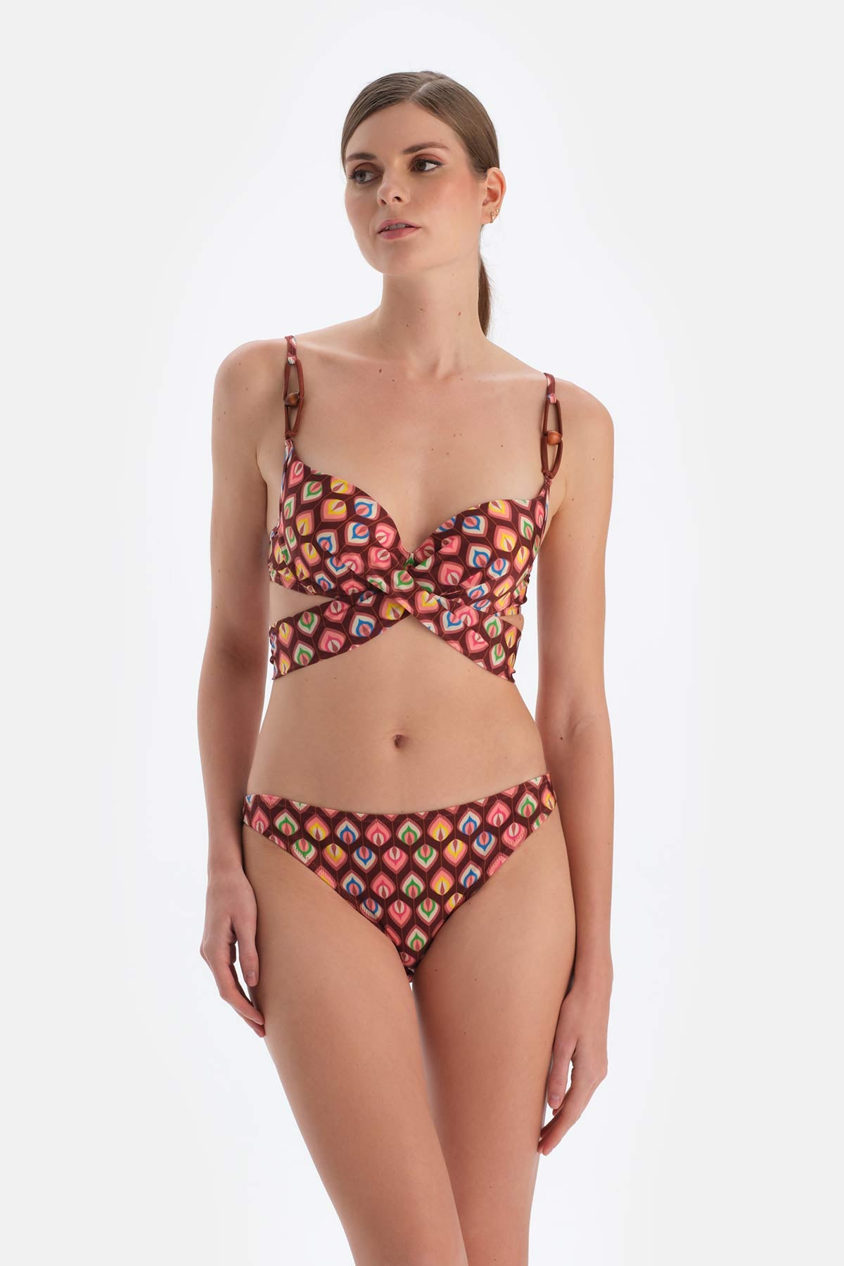 Kahverengi Normal Bel Bikini Alt