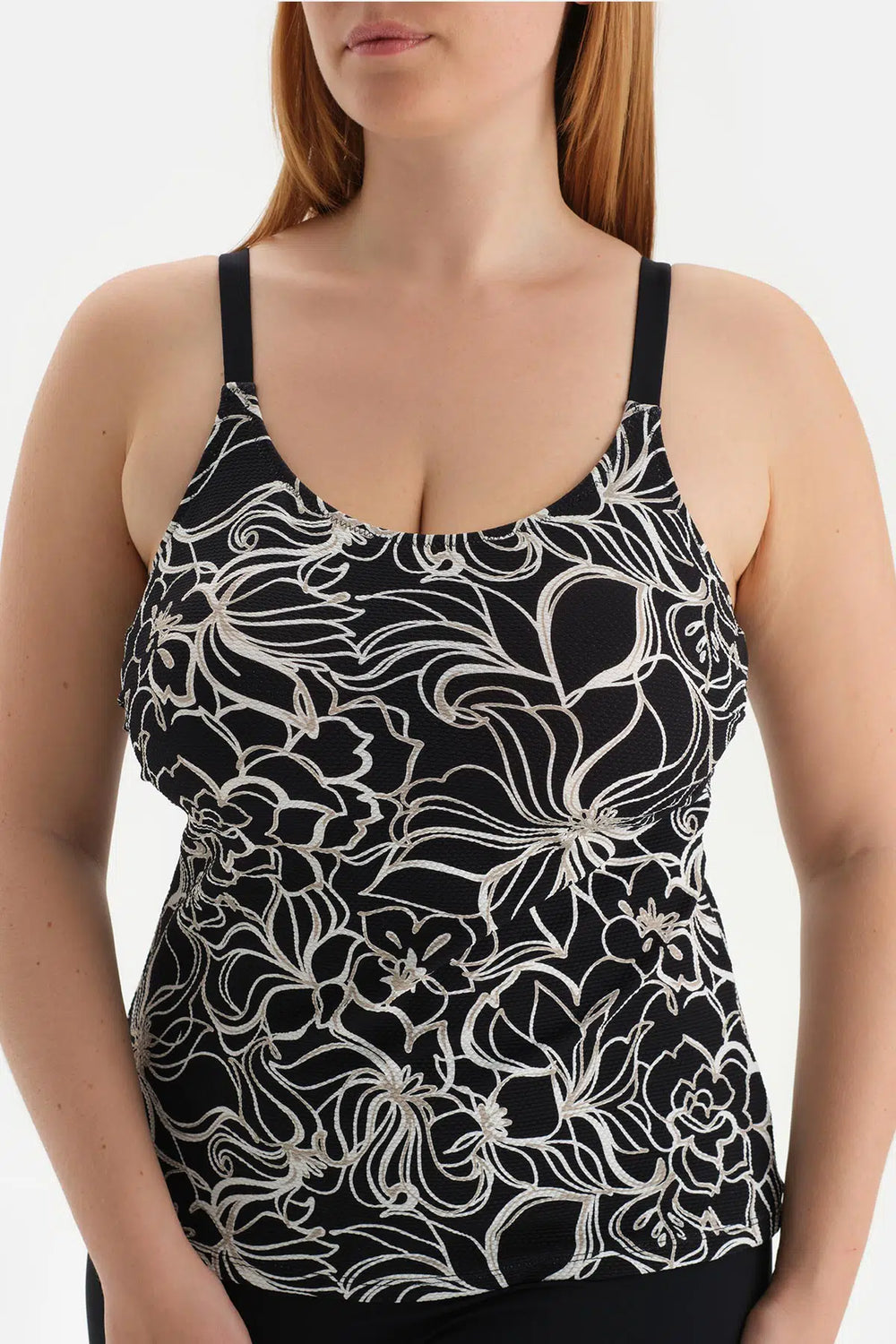 Beyaz-Siyah Toparlayıcı Kısa Şort Bikini Altı