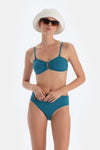 Petrol Mavi Düşük Bel Bikini Alt