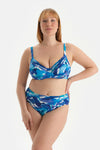 Mavi Yüksek Bel Bikini Alt