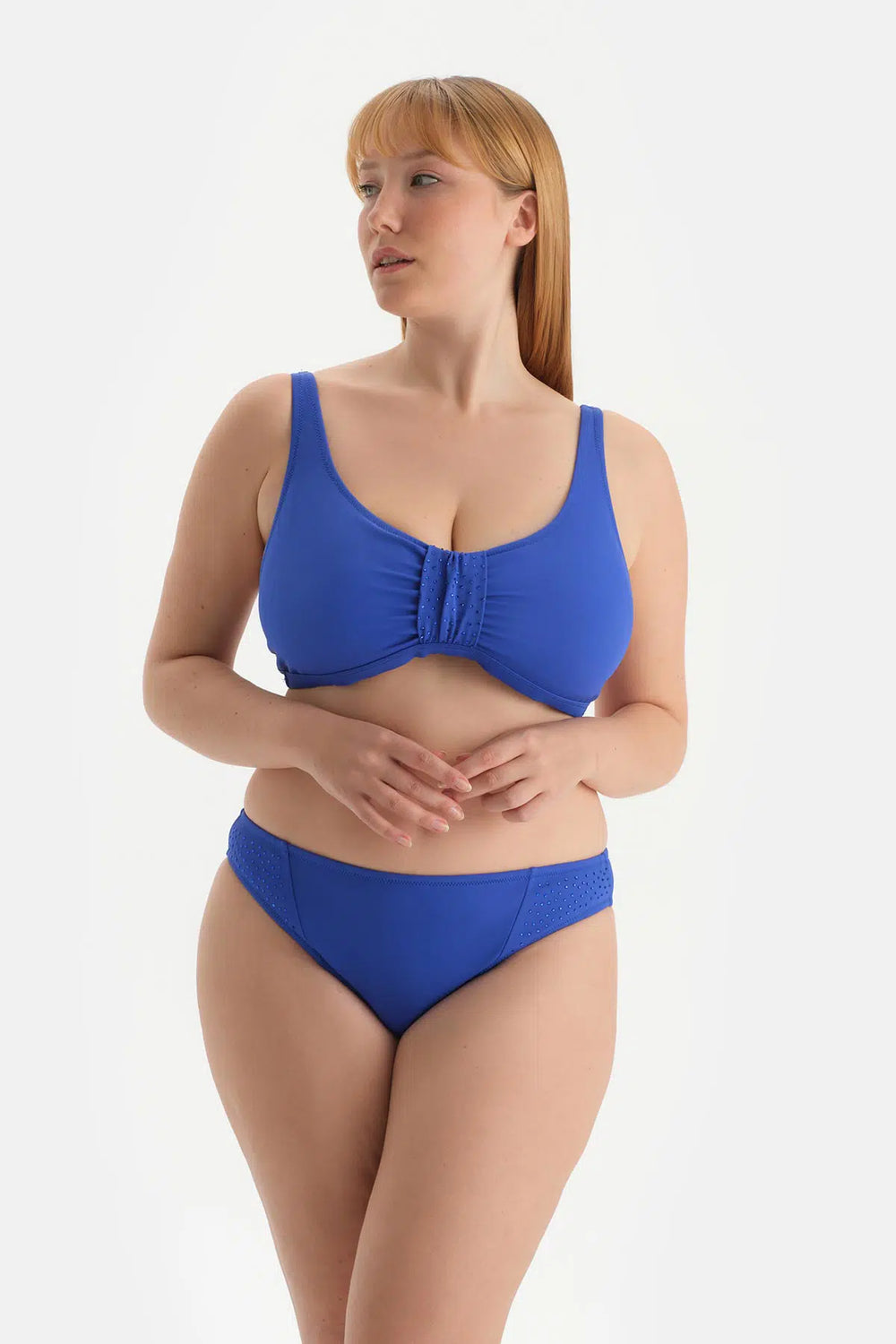 Sax Mavisi Yüksek Bel Bikini Alt