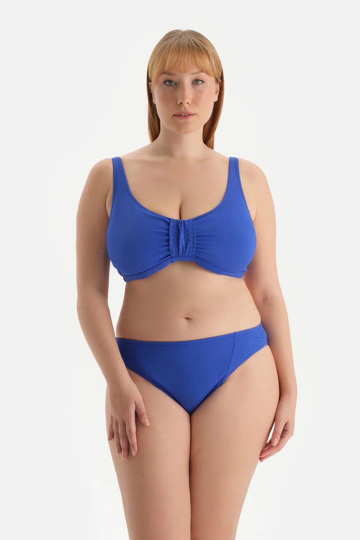 Sax Mavisi Yüksek Bel Bikini Alt