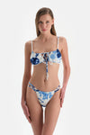 Beyaz-Mavi Brazilian Bikini Altı