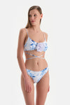 Beyaz-Mavi Yüksek Bel Bikini Altı